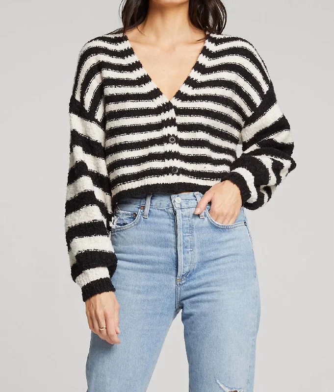 Scout Sweater In Black Beaded Sweater Sequined Faux Fur