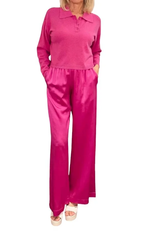 Sycamore Pullover Sweater In Pink Faux Fur Fabric Real Fur Fabric Shearling Fabric