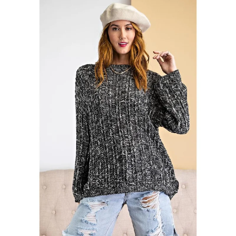 Textured Knitted Sweater Fitted Slim Tailored