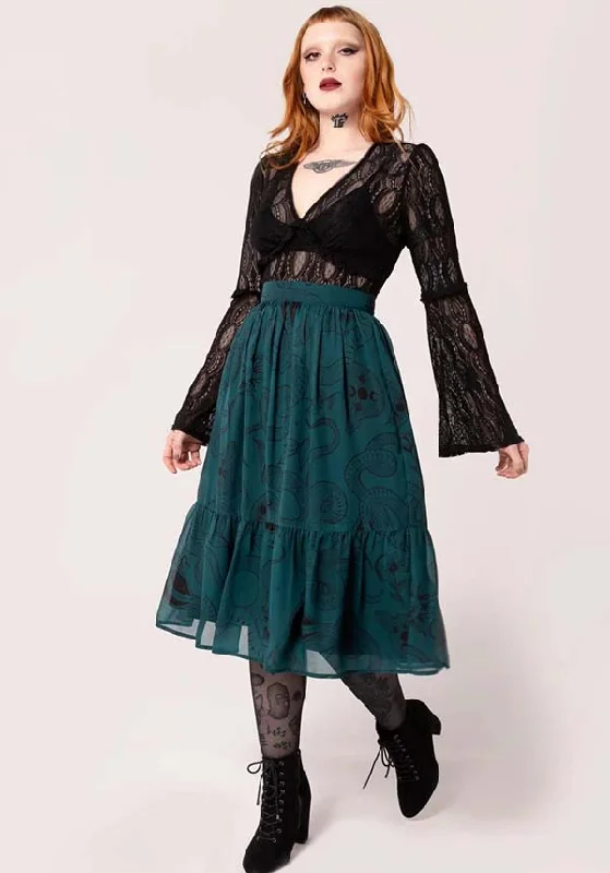 Venom [Dark Green] | SKIRT cotton skirt soft