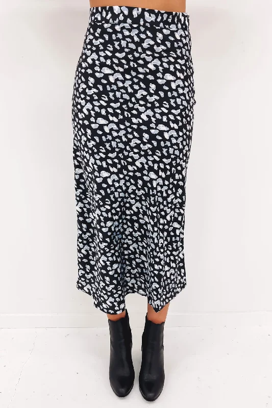 Vera Slip Skirt Black linen skirt natural