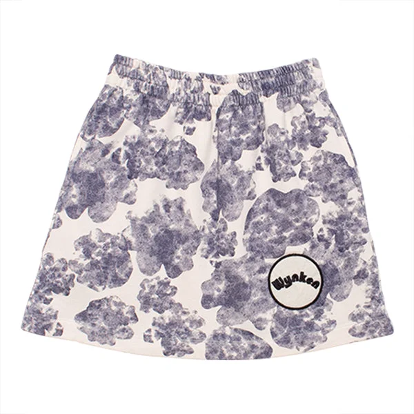 WYNKEN MILK/SOFT NAVY CUMULO TRACK SKIRT belted skirt waist