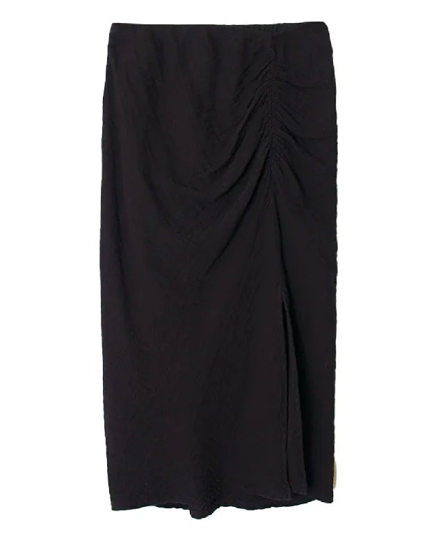 Black Scottie Skirt linen skirt breathable